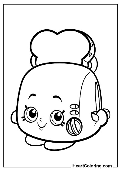 Coloriage Shopkins Grille-pain — illustration imprimable