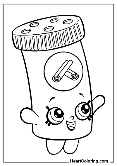 Cannelle Sally — feuille imprimable de la collection "Coloriage Shopkins"