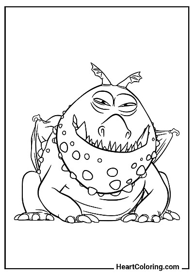Desenho online Meatlug com olhar desconfiado — pinte do celular
