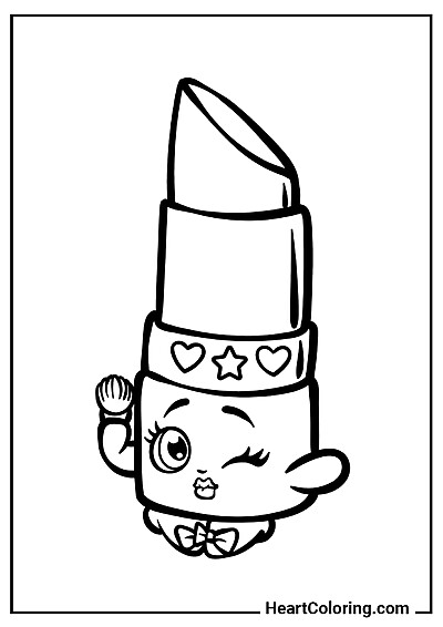 Coloriage Rouge à Lèvres en format PDF — à imprimer