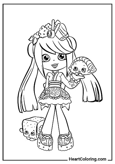 Shopkins Poupée Poppette — image à colorier sans pub