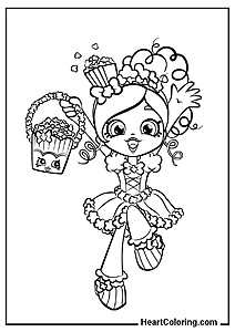 Dibujo Poppette con Palomitas — actividad para toda la familia