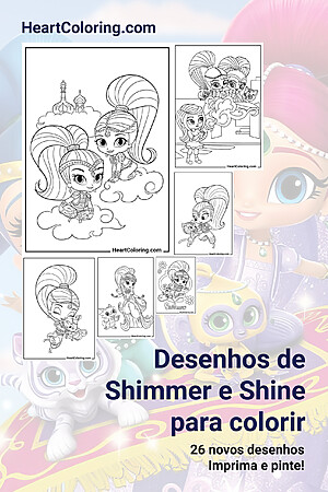 Desenhos de Shimmer e Shine para colorir