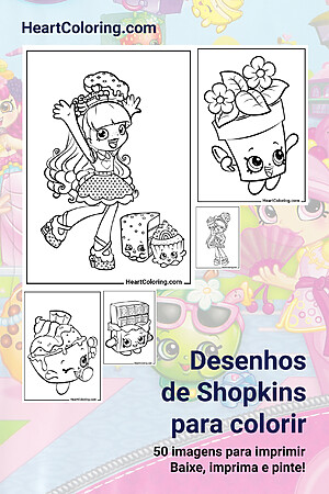 Desenhos de Shopkins para colorir