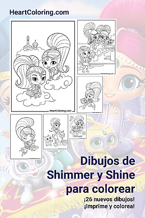 Dibujos de Shimmer y Shine para colorear