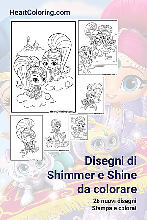 Disegni di Shimmer e Shine da colorare