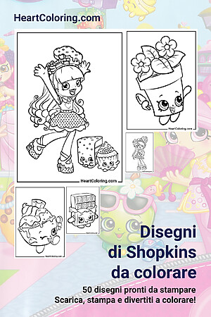 Disegni di Shopkins da colorare