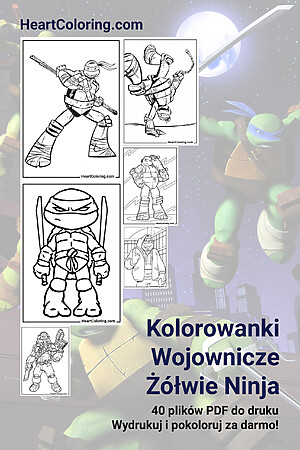 Kolorowanki Żółwie Ninja Kolorowanki Wojownicze Żółwie Ninja